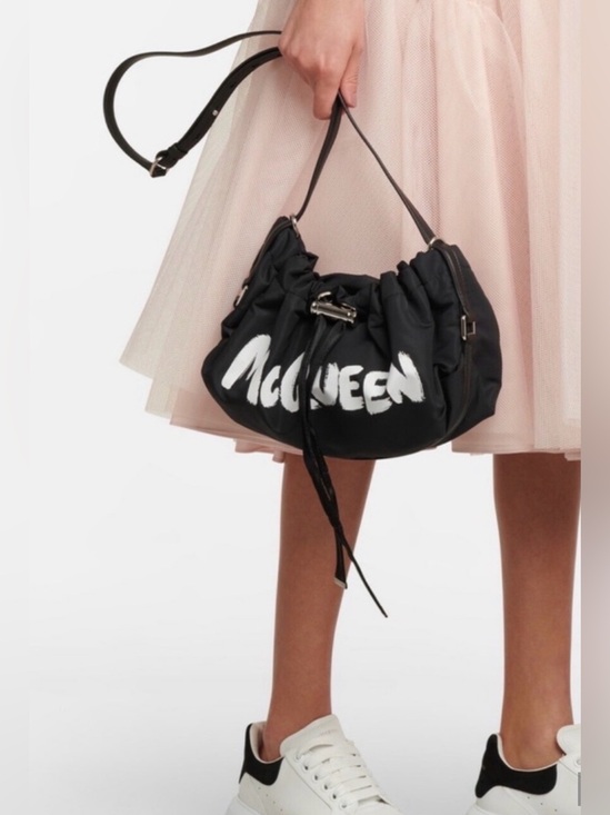 Alexander McQueen Other - S Alexander McQueen Black Graffiti Logo Drawstring Duffel